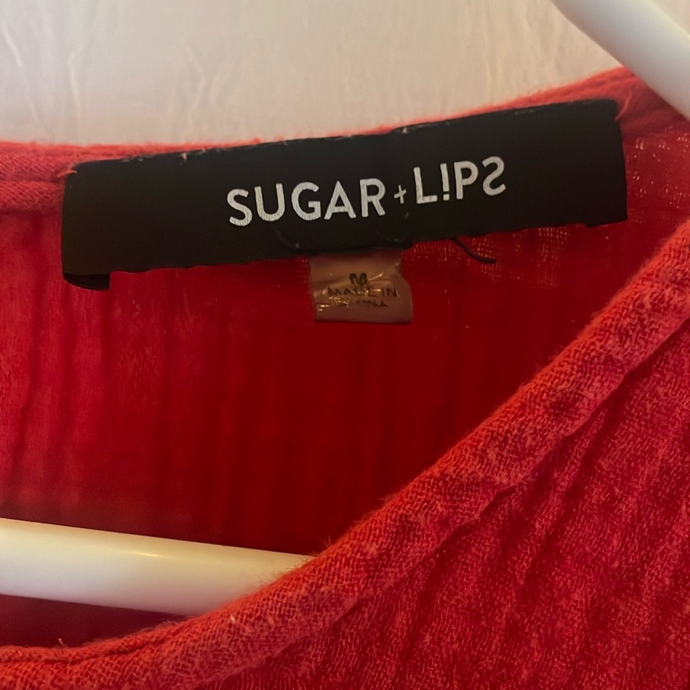 Sugarlips Red Crew Neck Sweater